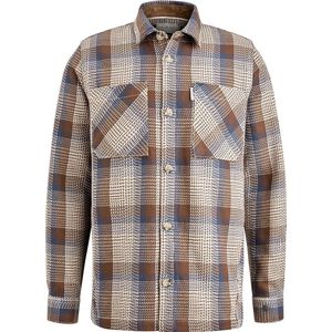 Cast Iron Overshirt Ruit Bruin