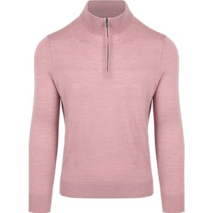 Suitable Merino Half Zip Trui Roze