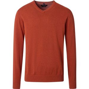 Casa Moda - V-Neck Pullover - Oranje Brique - Heren