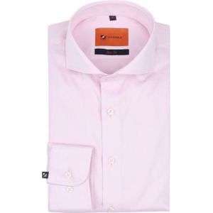 Suitable Overhemd Twill Stretch Roze
