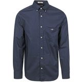 Gant Casual Overhemd Poplin Navy