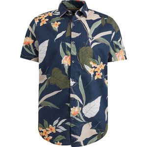 PME Legend Short Sleeve Overhemd Print Navy