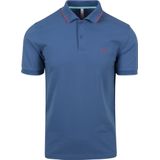 Sun68 Poloshirt Small Stripe Collar Blauw