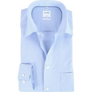 OLYMP Luxor Comfort Fit Shirt Blauw Ruit