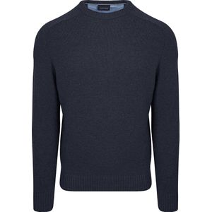 Suitable Lamswol Trui Ronde Hals Navy