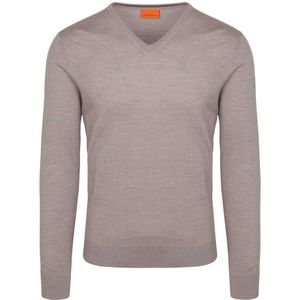 Suitable Merino Pullover V-Hals Greige