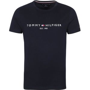 Tommy Hilfiger T-shirt van Biologisch Katoen Donkerblauw