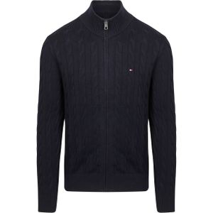 Tommy Hilfiger - Schipperstrui - Gebreid Jack - Effen - Regular Fit - Puur Katoen