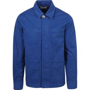 King Essentials The Benjamin Overshirt Royal Blauw