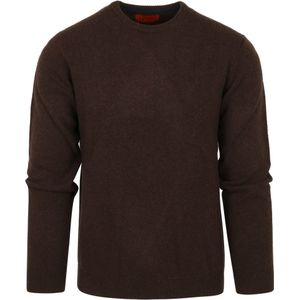 Suitable Pullover Wol O-Hals Bruin