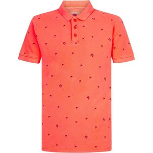 Petrol Polo Palmbomen Oranje