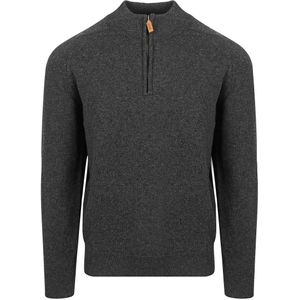 William Lockie Half Zip Pullover Lamswol Charcoal Melange
