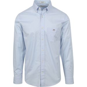 Gant Casual Overhemd Poplin Lichtblauw