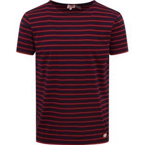 Armor-Lux Hoëdic T-Shirt Strepen Navy Rood