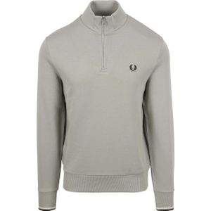 Fred Perry Half Zip Trui Limestone Grijs