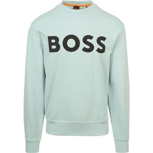 BOSS Trui Logo Turqouise