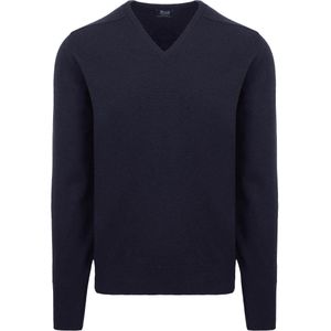 William Lockie V-Hals Lamswol Navy - Heren - Pullovers