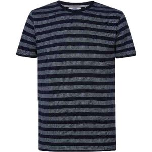 Petrol T-Shirt Strepen Navy