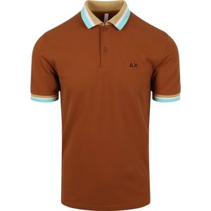 Sun68 Poloshirt Multistripes Bruin