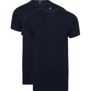 Alan Red Derby Extra Lang T-Shirt Navy (2-Pack)