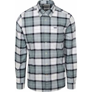 Barbour - Lewis Tailored Northshore Tartan - Overhemd - Wit met Blauw-Grijze Ruit