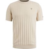 Cast Iron Knitted T-shirt Structuur Ecru