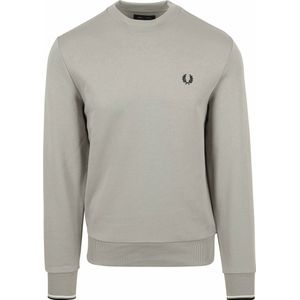 Fred Perry Sweater Logo Limestone Grijs