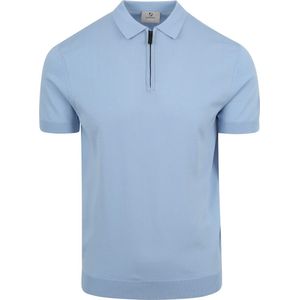 Suitable Cool Dry Knit Polo Lichtblauw