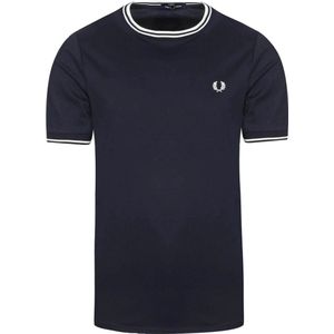Fred Perry M1588 Twin Tipped T-shirt Donkerblauw