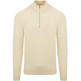 Profuomo Half Zip Pullover Luxury Ecru