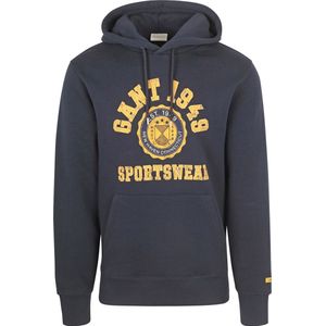 Gant Hoodie Graphic Logo Navy