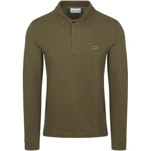 Lacoste - Longsleeve Poloshirt - Olijfgroen - Heren