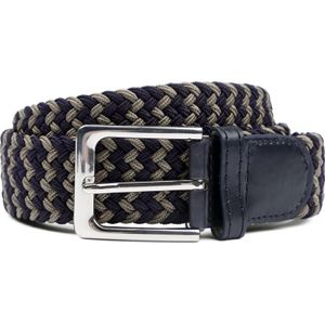 Suitable Geweven Riem Navy Taupe