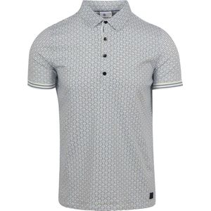 Blue Industry Jersey Poloshirt Print Blauw