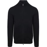 Profuomo - Cardigan - Marine - Effen