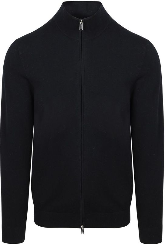 Profuomo - Cardigan - Marine - Effen