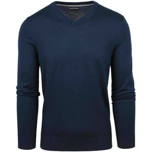 Suitable Merino Pullover V-Hals Navy