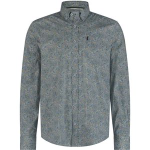 State Of Art Overhemd Poplin Print Groen