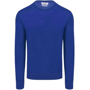 King Essentials The John Pullover Merino Royal Blauw