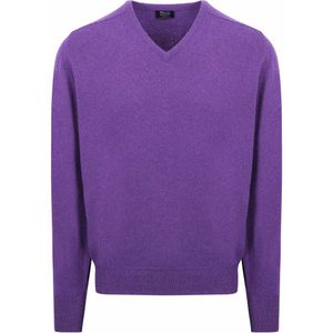 William Lockie V-Hals Lamswol Paars