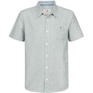 Petrol Short Sleeve Overhemd Print Groen