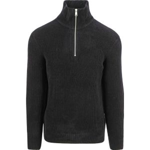 Marc O'Polo Half Zip Trui Corduroy Zwart