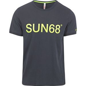 Sun68 T-Shirt Print Logo Navy