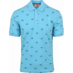 Scotch and Soda Poloshirt Palmbomen Blauw