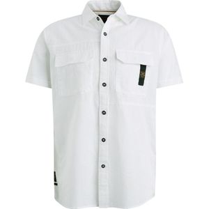 PME Legend Short Sleeve Overhemd Linnen Wit