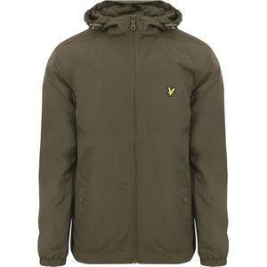 Lyle & Scott Jas Zip Through Olijfgroen