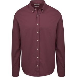 King Essentials The Tommy Overhemd Bordeaux