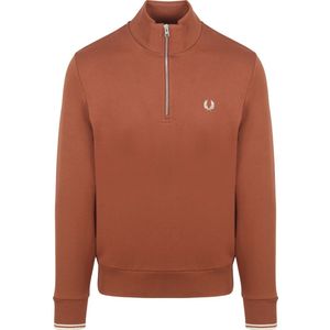 Fred Perry Half Zip Trui Whisky Bruin