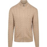 Regular fit gebreid jack van puur katoen