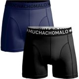 Muchachomalo Boxershorts Microfiber 2-Pack Zwart Navy